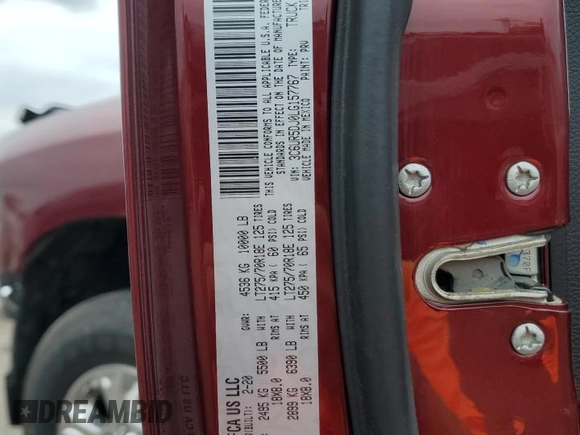 2020 Ram 2500 Big Horn with VIN 3C6UR5DJ0LG157767, listed as a Copart auction lot 59517015 with 30,969 mi miles and Salvage title. Bid and sale history available at DreamBid. Image 13.