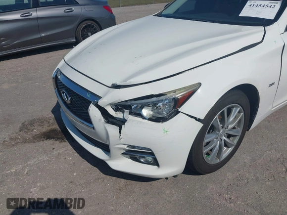 2017 Infiniti Q50 2.0t with VIN JN1CV7AP4HM642506, listed as a IAAI auction lot 41454542 with 131,807 mi miles. Bid and sale history available at carsss.com. Image 6.