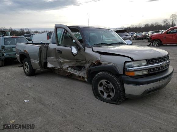 2002 Chevrolet Silverado 1500 LS with VIN 2GCEC19V521329799, listed as a Copart auction lot 43969295 with 208,802 mi miles and Salvage Title. Bid and sale history available at carsss.com. Image 4.