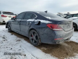 2021 Genesis G70 3.3T with VIN KMTG34LE3MU074503, listed as a Copart auction lot 41836875 with 40,556 mi miles and Salvage title. Bid and sale history available at DreamBid. Image 2.