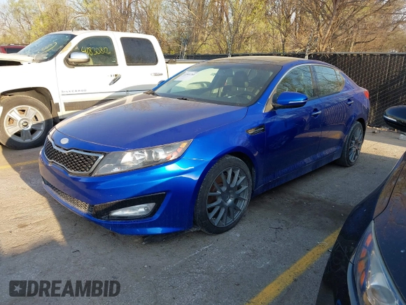 2013 Kia Optima SX with VIN 5XXGR4A67DG211425, listed as a IAAI auction lot 41901260 with 169,777 mi miles. Bid and sale history available at carsss.com. Image 2.