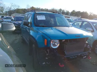 2021 Jeep Renegade Trailhawk with VIN ZACNJDC16MPM25444, listed as a IAAI auction lot 41250799 with 24,811 mi miles and . Bid and sale history available at DreamBid. Image 1.
