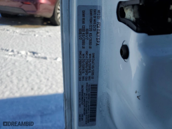2021 Ram ProMaster City Cargo Van Tradesman with VIN ZFBHRFAB2M6U12437, listed as a Copart auction lot 87839525 with 124,710 mi miles and Salvage Title. Bid and sale history available at carsss.com. Image 13.