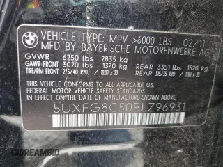 2011 BMW X6 50i z VIN 5UXFG8C50BLZ96931, wystawiony jako Copart lot #54409465 z przebiegiem 154 818 mil mil oraz Szkoda całkowita • Salvage title. Historia ofert i sprzedaży dostępna na DreamBid. Obrazek 13.