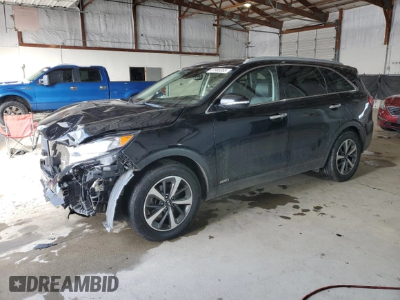 2019 Kia Sorento EX with VIN 5XYPHDA55KG521169, listed as a Copart auction lot 87965365 with 86,465 mi miles and Salvage Title. Bid and sale history available at DreamBid. Image 1.