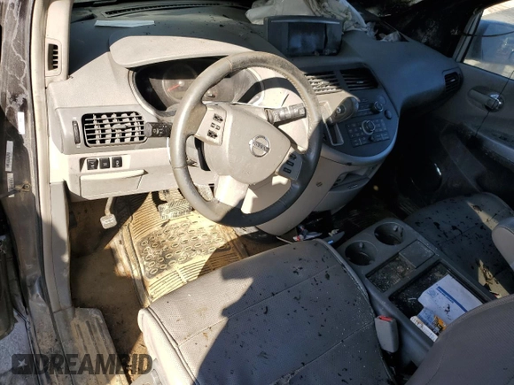 2007 Nissan Quest S with VIN 5N1BV28U67N136073, listed as a Copart auction lot 42608225 with 0 mi miles and Salvage Title. Bid and sale history available at carsss.com. Image 8.