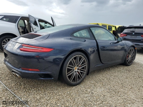 2017 Porsche 911 Carrera S with VIN WP0AB2A93HS123587, listed as a Copart auction lot 74075574 with 0 mi miles and Salvage Title. Bid and sale history available at carsss.com. Image 3.