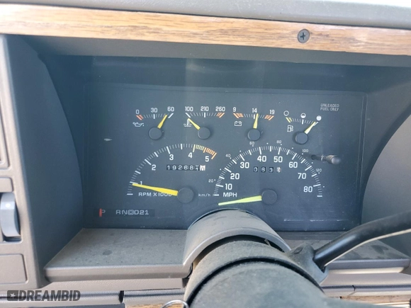 1993 Chevrolet C/K 1500 with VIN 1GBDC14K5PZ181827, listed as a Copart auction lot 47306315 with 192,681 mi miles and Salvage Title. Bid and sale history available at carsss.com. Image 9.