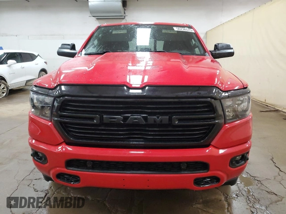 2021 Ram 1500 Big Horn with VIN 1C6SRFBT6MN771958, listed as a Copart auction lot 56236575 with 76,090 mi miles and Salvage title. Bid and sale history available at DreamBid. Image 5.