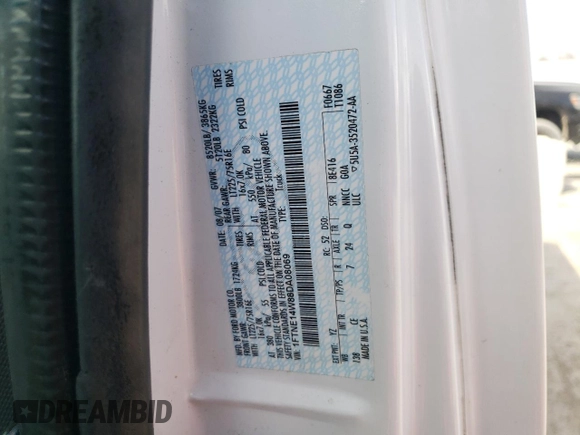 2008 Ford Econoline Cargo Commercial with VIN 1FTNE14W88DA08069, listed as a Copart auction lot 48592425 with 198,699 mi miles and Salvage title. Bid and sale history available at DreamBid. Image 13.
