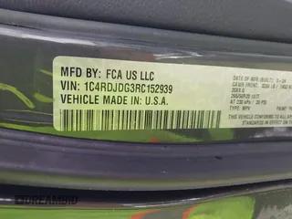 2024 Dodge Durango GT with VIN 1C4RDJDG3RC152939, listed as a IAAI auction lot 41861714 with 21,571 mi miles and . Bid and sale history available at DreamBid. Image 9.