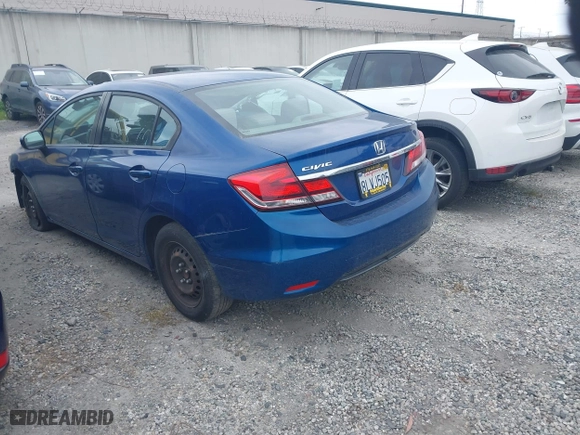 2015 Honda Civic Sedan LX with VIN 19XFB2F5XFE220989, listed as a IAAI auction lot 41739110 with 116,406 mi miles. Bid and sale history available at carsss.com. Image 3.