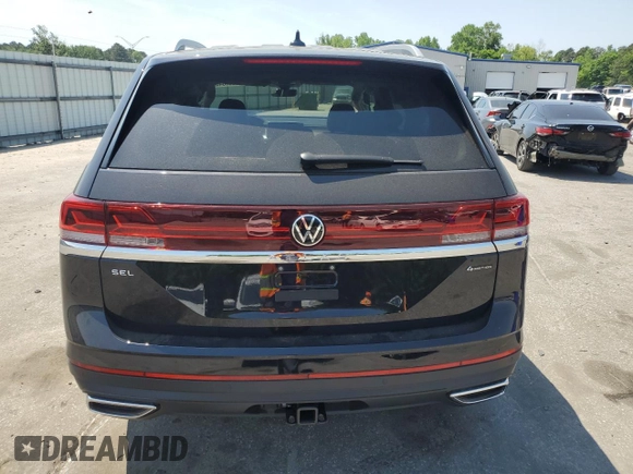 2025 Volkswagen Atlas SEL with VIN 1V2BR2CA9SC542132, listed as a Copart auction lot 55253345 with 949 mi miles and Salvage title. Bid and sale history available at DreamBid. Image 6.