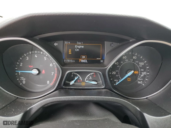 2017 Ford Focus SE with VIN 1FADP3F29HL341971, listed as a Copart auction lot 51045165 with 117,815 mi miles and Salvage Title. Bid and sale history available at carsss.com. Image 9.