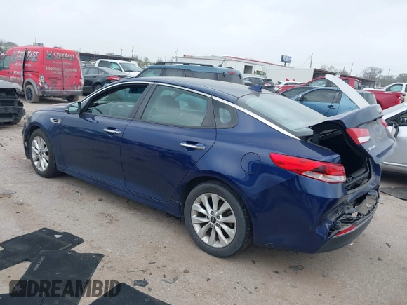 2017 Kia Optima LX with VIN 5XXGT4L35HG140543, listed as a IAAI auction lot 41801762 with 95,626 mi miles. Bid and sale history available at carsss.com. Image 3.