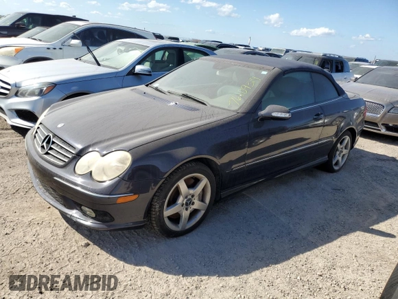 2005 Mercedes-Benz CLK 500 with VIN WDBTK75G65T040674, listed as a Copart auction lot 76109314 with Not Provided miles and Salvage Title. Bid and sale history available at DreamBid. Image 1.
