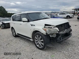 2014 Infiniti QX80 with VIN JN8AZ2NF3E9552182, listed as a Copart auction lot 71365274 with 140,903 mi miles and Salvage Title. Bid and sale history available at carsss.com. Image 4.