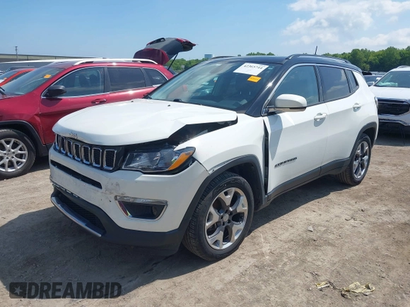 2019 Jeep Compass Limited with VIN 3C4NJCCB4KT743865, listed as a IAAI auction lot 42365744 with 65,273 mi miles and . Bid and sale history available at DreamBid. Image 2.