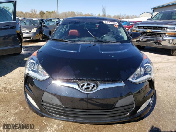 2014 Hyundai Veloster with VIN KMHTC6AD3EU214565, listed as a Copart auction lot 74543553 with 116,050 mi miles and Salvage Title. Bid and sale history available at carsss.com. Image 5.
