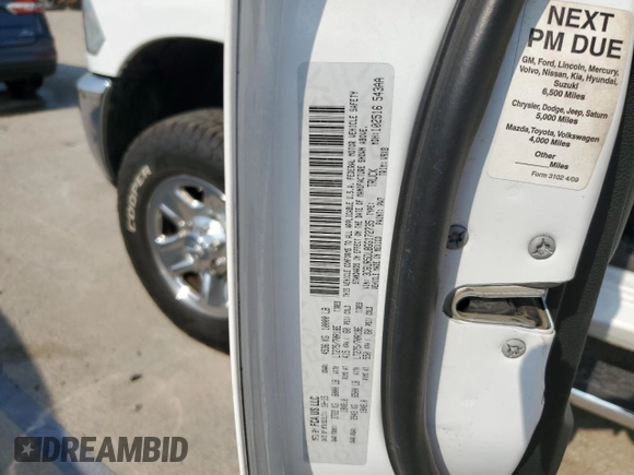 2016 Ram 2500 SLT with VIN 3C6UR5DL8GG172735, listed as a Copart auction lot 60299595 with 280,595 mi miles and Salvage title. Bid and sale history available at DreamBid. Image 12.