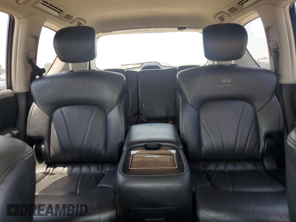 2012 Infiniti QX56 7-passenger with VIN JN8AZ2NE4C9019603, listed as a Copart auction lot 62738594 with 224,183 mi miles and Salvage Title. Bid and sale history available at carsss.com. Image 10.