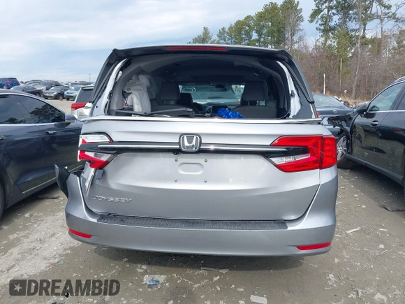 2022 Honda Odyssey EX-L with VIN 5FNRL6H72NB059451, listed as a IAAI auction lot 41454609 with 47,830 mi miles and . Bid and sale history available at DreamBid. Image 15.
