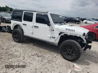 2021 Jeep Wrangler Unlimited Sport S с VIN 1C4HJXDN8MW678979, выставлен на аукционе Copart как лот 57180015 с пробегом 43 335 миль миль и Списание • Salvage title. История ставок и продаж доступна на DreamBid. Изображение 4.