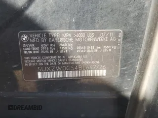 2011 BMW X5 35d с VIN 5UXZW0C54BL662726, выставлен на аукционе Copart как лот 55881665 с пробегом Не указан миль и На запчасти • Non repairable. История ставок и продаж доступна на DreamBid. Изображение 12.