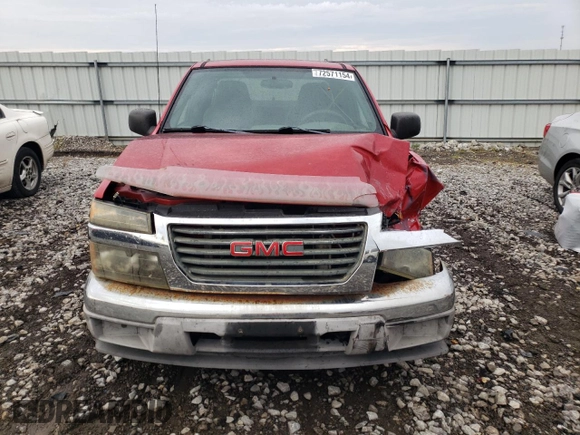 2004 GMC Canyon SLE Z85 with VIN 1GTCS196548172861, listed as a Copart auction lot 72571154 with 244,881 mi miles and Salvage Title. Bid and sale history available at carsss.com. Image 5.