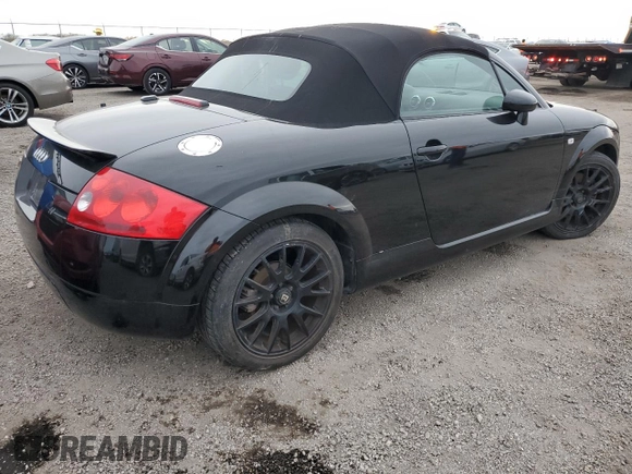 2005 Audi TT with VIN TRUTC28N551009655, listed as a Copart auction lot 75280194 with 0 mi miles and Salvage Title. Bid and sale history available at carsss.com. Image 3.