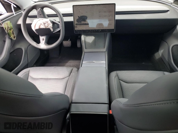 2024 Tesla Model 3 with VIN 5YJ3E1EA5RF742432, listed as a Copart auction lot 47646525 with 3,792 mi miles and Non Repairable. Bid and sale history available at DreamBid. Image 8.