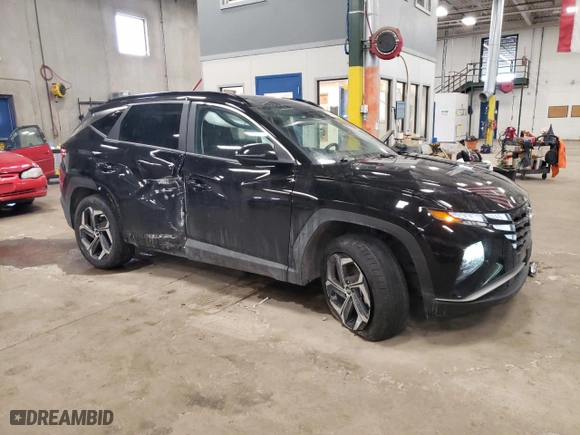 2022 Hyundai Tucson Hybrid SEL Convenience with VIN KM8JFCA11NU026436, listed as a Copart auction lot 44346485 with 55,523 mi miles and Salvage Title. Bid and sale history available at carsss.com. Image 4.