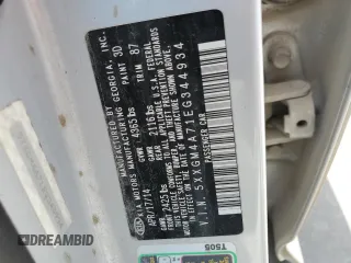 2014 Kia Optima LX with VIN 5XXGM4A71EG344934, listed as a Copart auction lot 60271204 with 308,991 mi miles and Salvage Title. Bid and sale history available at carsss.com. Image 12.