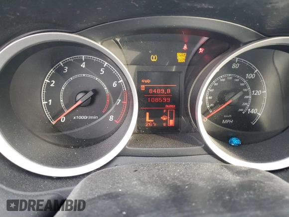 2014 Mitsubishi Lancer SE z VIN JA32V2FW4EU013379, wystawiony jako Copart lot #44632655 z przebiegiem 108 599 mil mil oraz Szkoda całkowita • Salvage title. Historia ofert i sprzedaży dostępna na DreamBid. Obrazek 9.