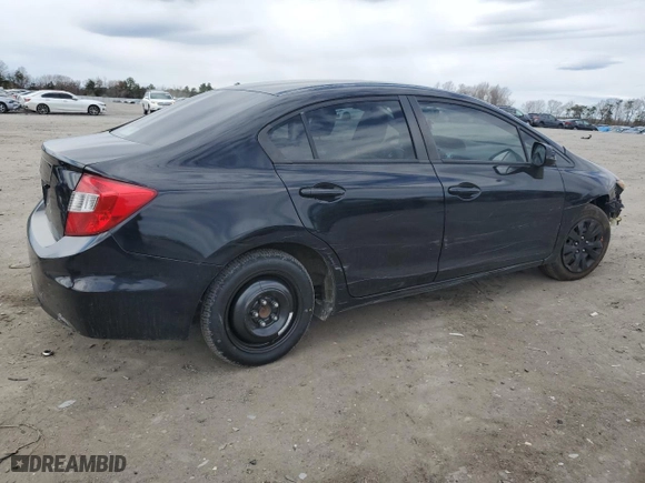 2012 Honda Civic Sdn LX with VIN 2HGFB2F53CH560177, listed as a Copart auction lot 50179085 with 78,481 mi miles and Salvage Title. Bid and sale history available at carsss.com. Image 3.