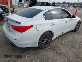2017 Infiniti Q50 Premium with VIN JN1EV7AR1HM841541, listed as a IAAI auction lot 41876174 with 64,552 mi miles and . Bid and sale history available at carsss.com. Image 4.