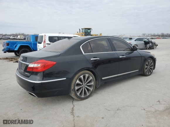 2013 Hyundai Genesis 5.0L R-Spec with VIN KMHGC4DHXDU246092, listed as a Copart auction lot 45556245 with 139,951 mi miles and Salvage Title. Bid and sale history available at carsss.com. Image 3.