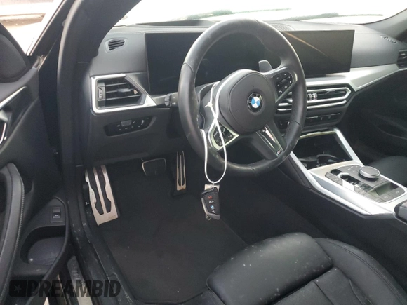 2024 BMW 4 Series M440i with VIN WBA53AT05RCP27562, listed as a Copart auction lot 74601414 with Not Provided miles and Salvage Title. Bid and sale history available at carsss.com. Image 9.