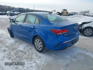 2021 Kia Rio S with VIN 3KPA24AD3ME423255, listed as a IAAI auction lot 41381989 with 18,802 mi miles. Bid and sale history available at carsss.com. Image 3.