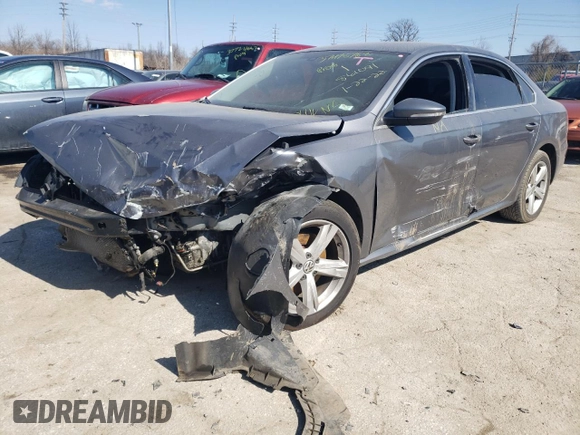 2012 Volkswagen Passat SE with VIN 1VWBP7A32CC012561, listed as a Copart auction lot 52325914 with 0 mi miles and Non Repairable. Bid and sale history available at carsss.com. Image 2.