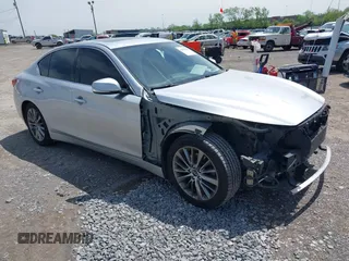 2018 Infiniti Q50 3.0t Luxe with VIN JN1EV7AP5JM353956, listed as a IAAI auction lot 42082832 with 95,160 mi miles. Bid and sale history available at carsss.com. Image 1.