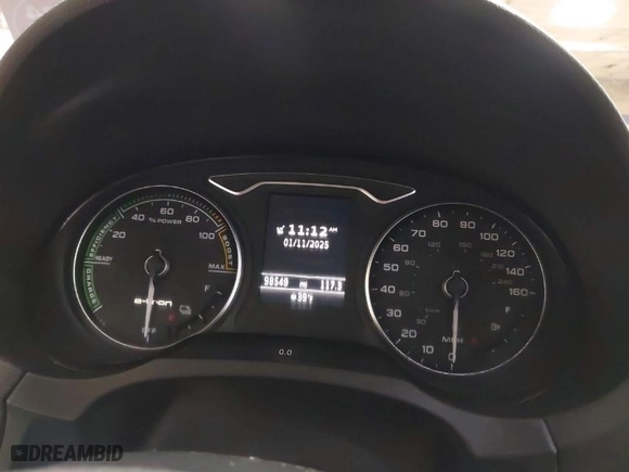 2016 Audi A3 e-tron Premium Plus with VIN WAUTPBFF2GA100666, listed as a IAAI auction lot 41315165 with 98,549 mi miles. Bid and sale history available at carsss.com. Image 7.