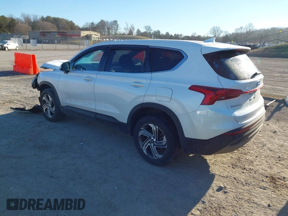 2022 Hyundai Santa Fe SE with VIN 5NMS1DAJ1NH436920, listed as a IAAI auction lot 41687608 with 31,704 mi miles. Bid and sale history available at carsss.com. Image 3.