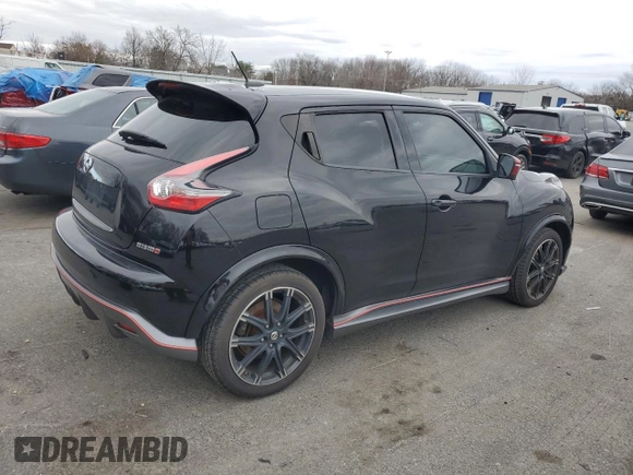 2017 Nissan Juke SL with VIN JN8AF5MR7HT700461, listed as a Copart auction lot 47531955 with 124,965 mi miles and Salvage Title. Bid and sale history available at carsss.com. Image 3.