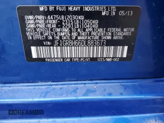 2013 Subaru WRX WRX STI с VIN JF1GR8H66DL883673, выставлен на аукционе Copart как лот 56211555 с пробегом 95 465 миль миль и Списание • Salvage title. История ставок и продаж доступна на DreamBid. Изображение 13.