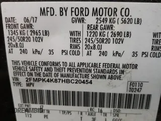 2017 Ford Edge Titanium z VIN 2FMPK4K87HBC20454, wystawiony jako Copart lot #57149785 z przebiegiem 66 682 mil mil oraz Czysty tytuł • Clean title. Historia ofert i sprzedaży dostępna na DreamBid. Obrazek 13.