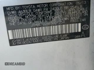 2014 Lexus IS 350 z VIN JTHBE1D26E5001254, wystawiony jako Copart lot #54412245 z przebiegiem 111 820 mil mil oraz Szkody całkowita. Historia ofert i sprzedaży dostępna na DreamBid. Obrazek 12.