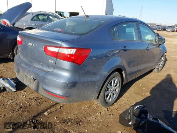 2016 Kia Rio LX with VIN KNADM4A3XG6584059, listed as a IAAI auction lot 41787321 with 58,003 mi miles. Bid and sale history available at carsss.com. Image 4.