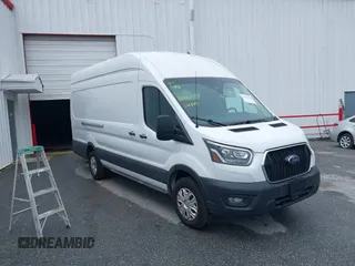 2023 Ford Transit Cargo with VIN 1FTBW3XG1PKB89459, listed as a IAAI auction lot 39961794 with 6,756 mi miles. Bid and sale history available at carsss.com. Image 1.