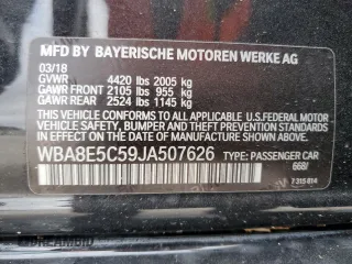2018 BMW 3 Series 328d with VIN WBA8E5C59JA507626, listed as a Copart auction lot 71957104 with Not provided miles and Salvage title. Bid and sale history available at DreamBid. Image 13.
